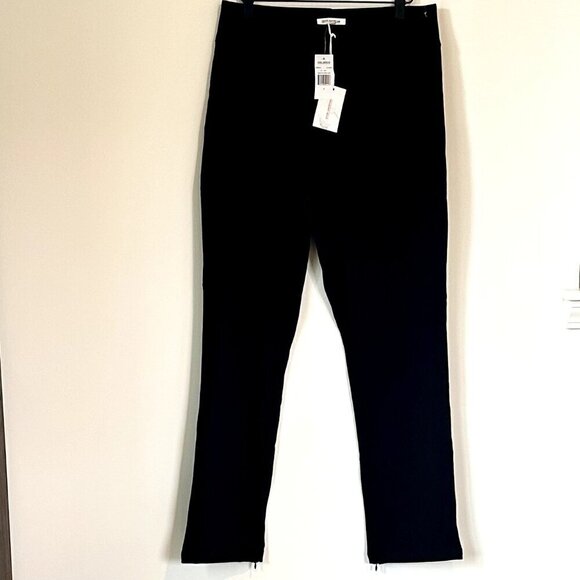NWT Good American Black Disco Slit Front Pants - Size 4 (XL) - Picture 2 of 10